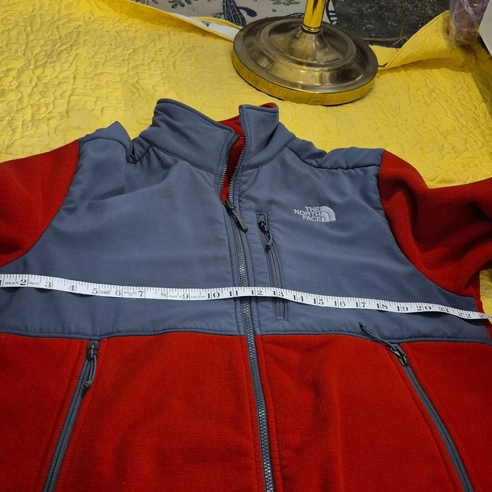 The North Face Men's Red &Gray Full ZipJacketUpper Zip Pckt& 2sidePckt Zip(1997)